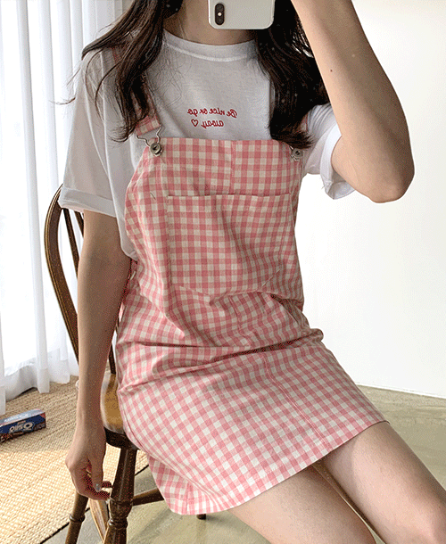 [무료배송] 하트 레터링 모달 반팔 티셔츠 - 4color