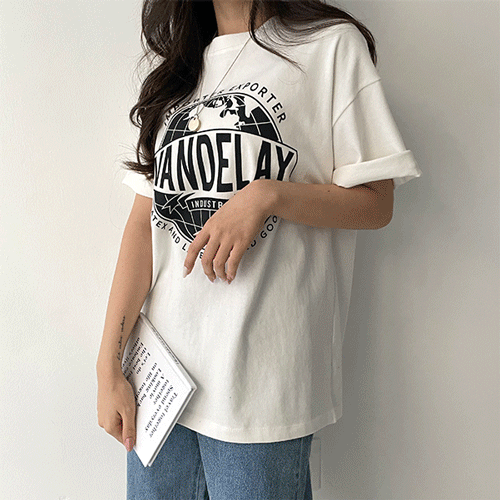 [양기모! 모델소장!] 더스트 도톰 오버핏 기모 반팔 티셔츠