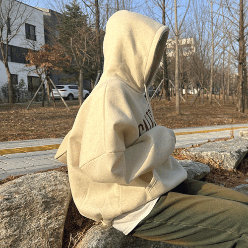 [🔥기모/오버핏] 캘리포니아 자수 레터링 오버핏 폭닥 후드티셔츠, 기모후드, 겨울 후드
